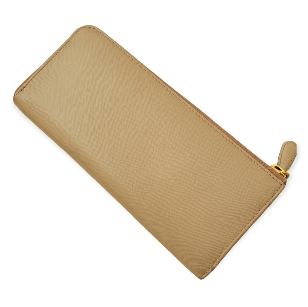 Prada Saffiano Zip Wallet Beige Authentic - Picture 15 of 15